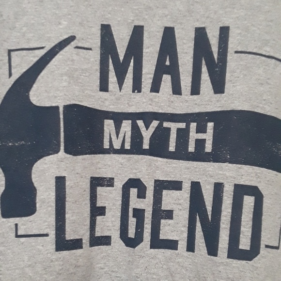 MAN MYTH LEGEND MEN'S GRAY TEE - Picture 2 of 2